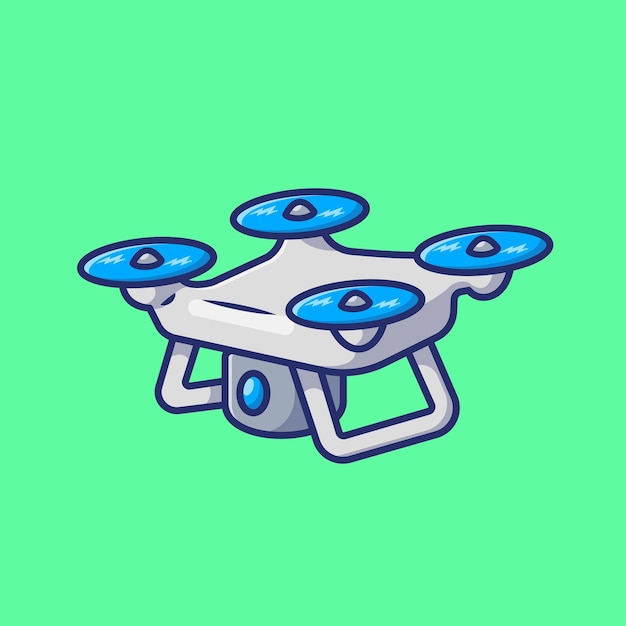 Vecteur drone flying cartoon vector icon illustration technologie objet icône concept isolé premium flat