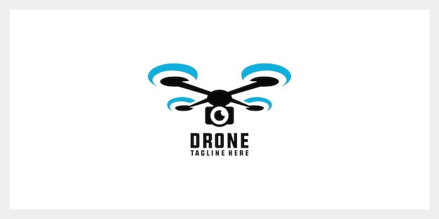 Drone Logo Design Inspiration Icônes Vectorielles Vecteur Premium