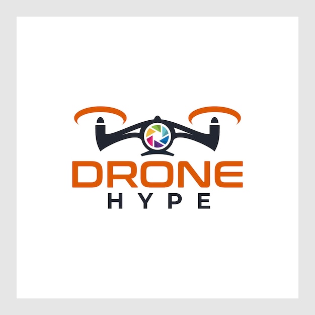 Drone Logo Design Template Inspiration, Illustration Vectorielle, Moderne, Minimaliste.