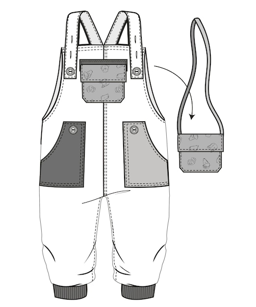 Vecteur dungarees 1 (en anglais)