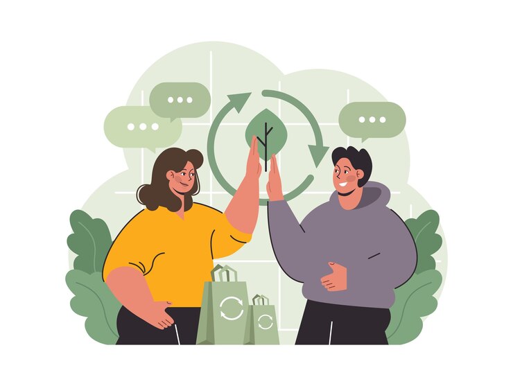 Vecteur durabilité protection de l'environnement préservation du climat et de la nature responsabilité sociale
