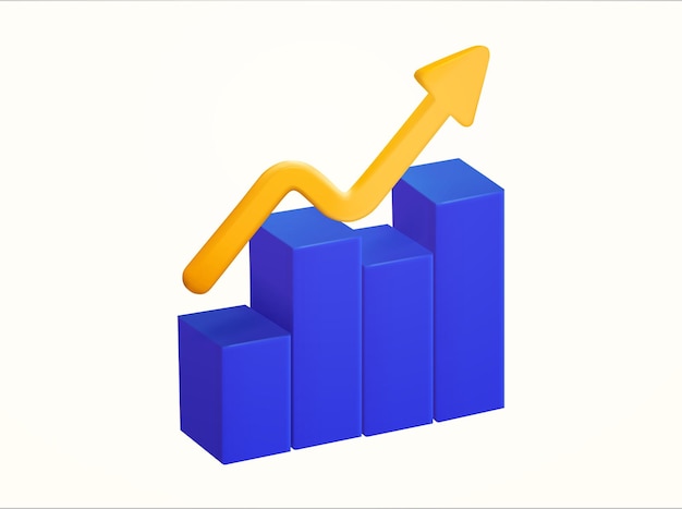 Vecteur dynamique des graphiques en ligne de cours commerce flèche graphique des prix d'échange croissance et variations de valeur