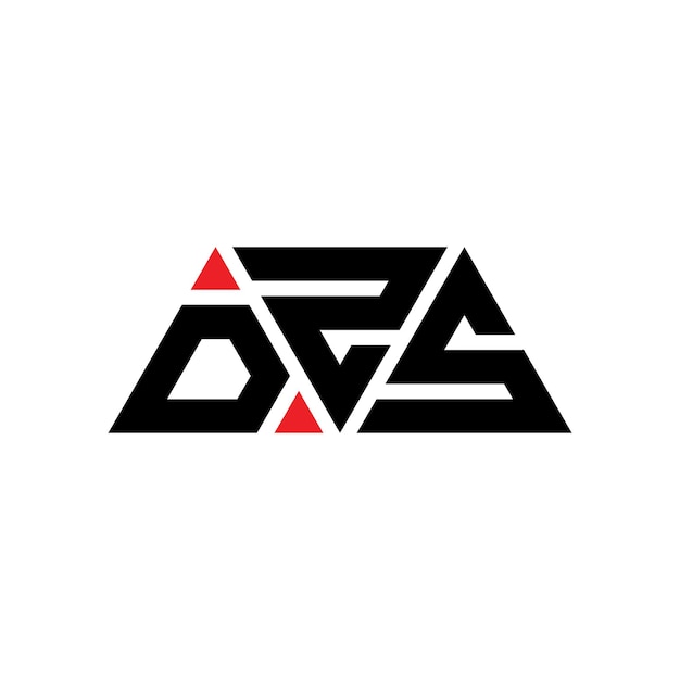 DZS triangle lettre design de logo avec forme de triangle DZS design de logo triangle monogramme DZS modèle de logo vectoriel triangle avec couleur rouge DZS logo triangulaire Simple Elegant et luxueux Logo DZS