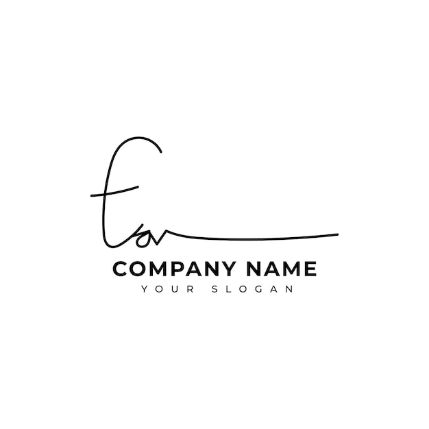 Ea Création de vecteur de logo de signature initiale