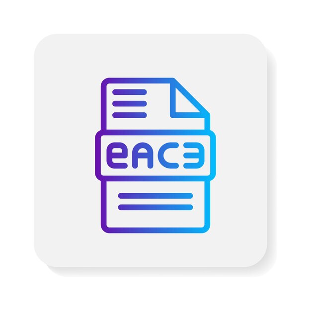 Eac3 icônes plates type de fichier format de document icône de symbole
