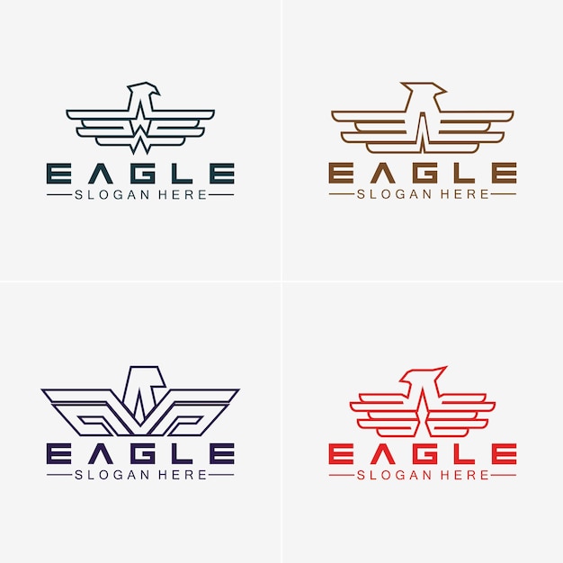 Eagle logo vector design falcon logotype modèle hawk illustration
