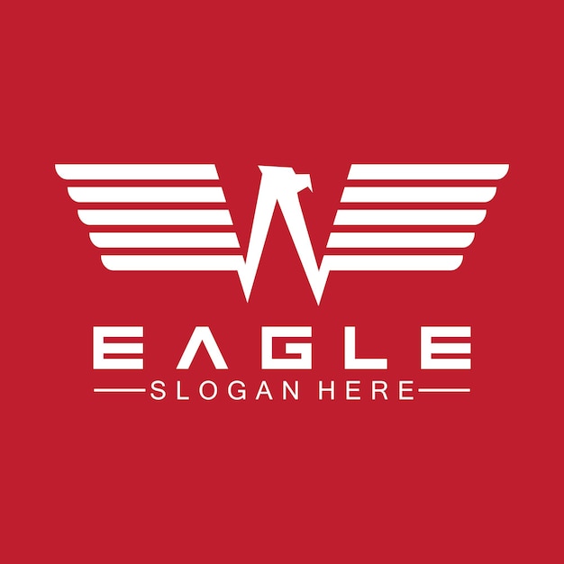 Eagle logo vector design falcon logotype modèle hawk illustration