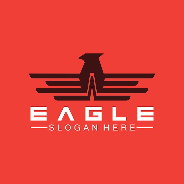 Eagle Logo Vector Design Falcon Logotype Modèle Hawk Illustration