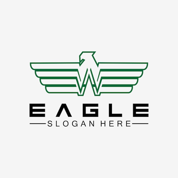 Eagle Logo Vector Design Falcon Logotype Modèle Hawk Illustration