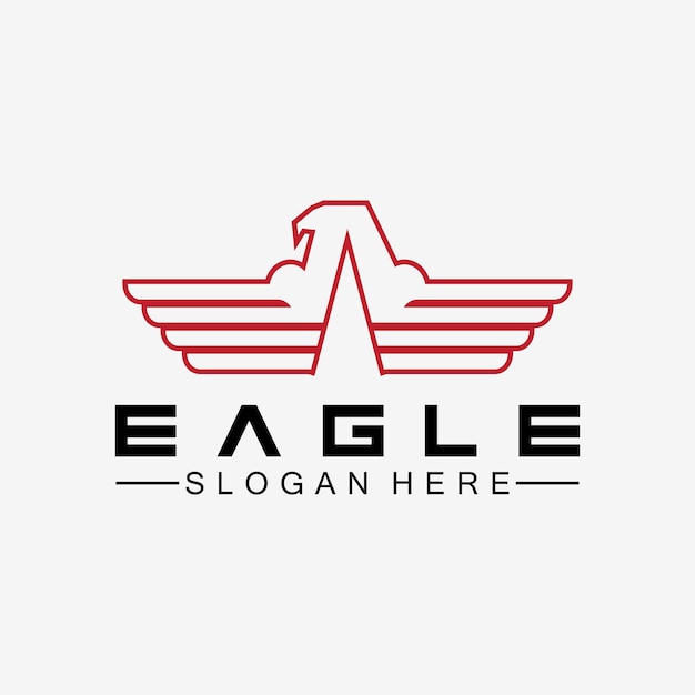 Eagle logo vector design falcon logotype modèle hawk illustration