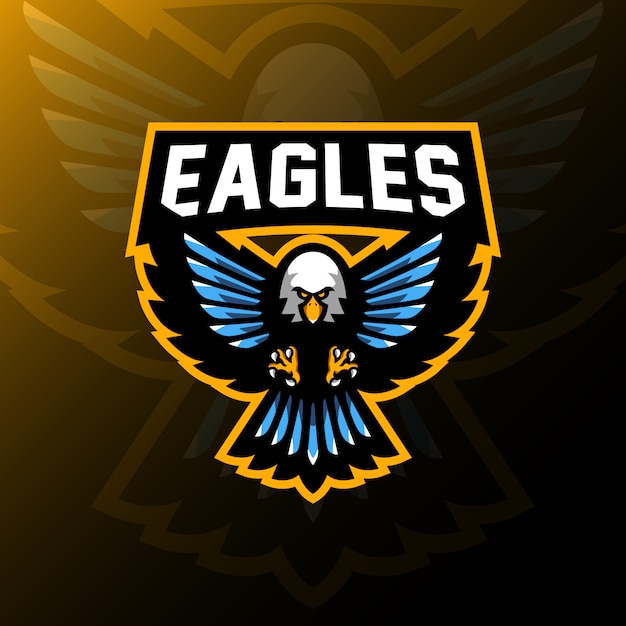 Eagle Mascot Logo Illustration De Jeu Esport