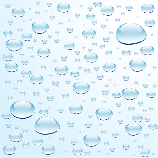 Eau bleue avec illustration de bulles