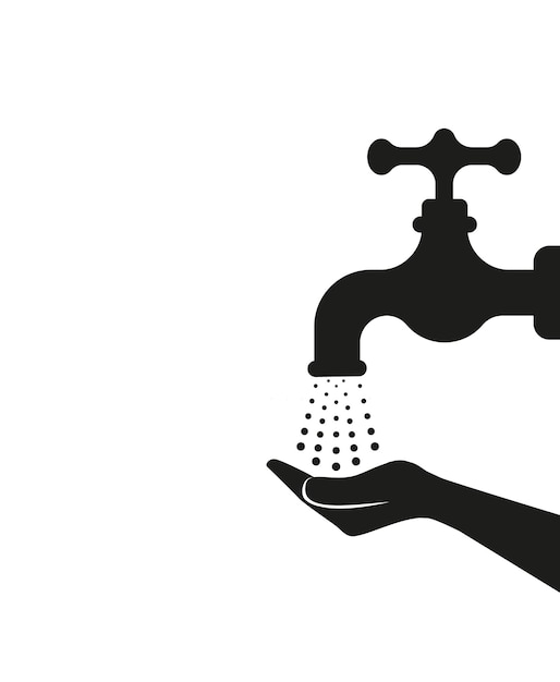 L'eau est précieuseConservez-laUtilisez le concept de vecteur de robinet à faible débit