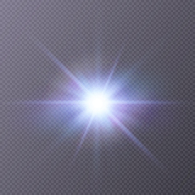 L'éblouissement du soleil est une lueur translucide avec un effet de lumière spécial Flou de mouvement vectoriel des reflets lumineux