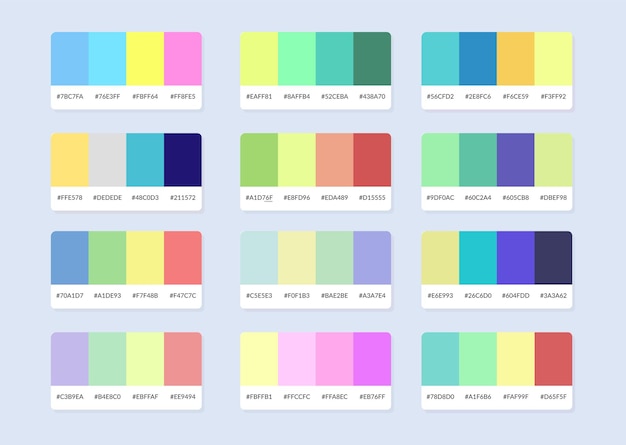 Échantillons De Catalogue De Palette De Couleurs Pantone En Hexadécimal Rvb