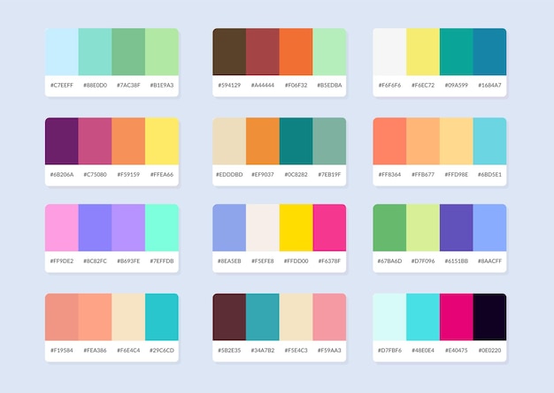 Échantillons De Catalogue De Palette De Couleurs Pantone En Hexadécimal Rvb