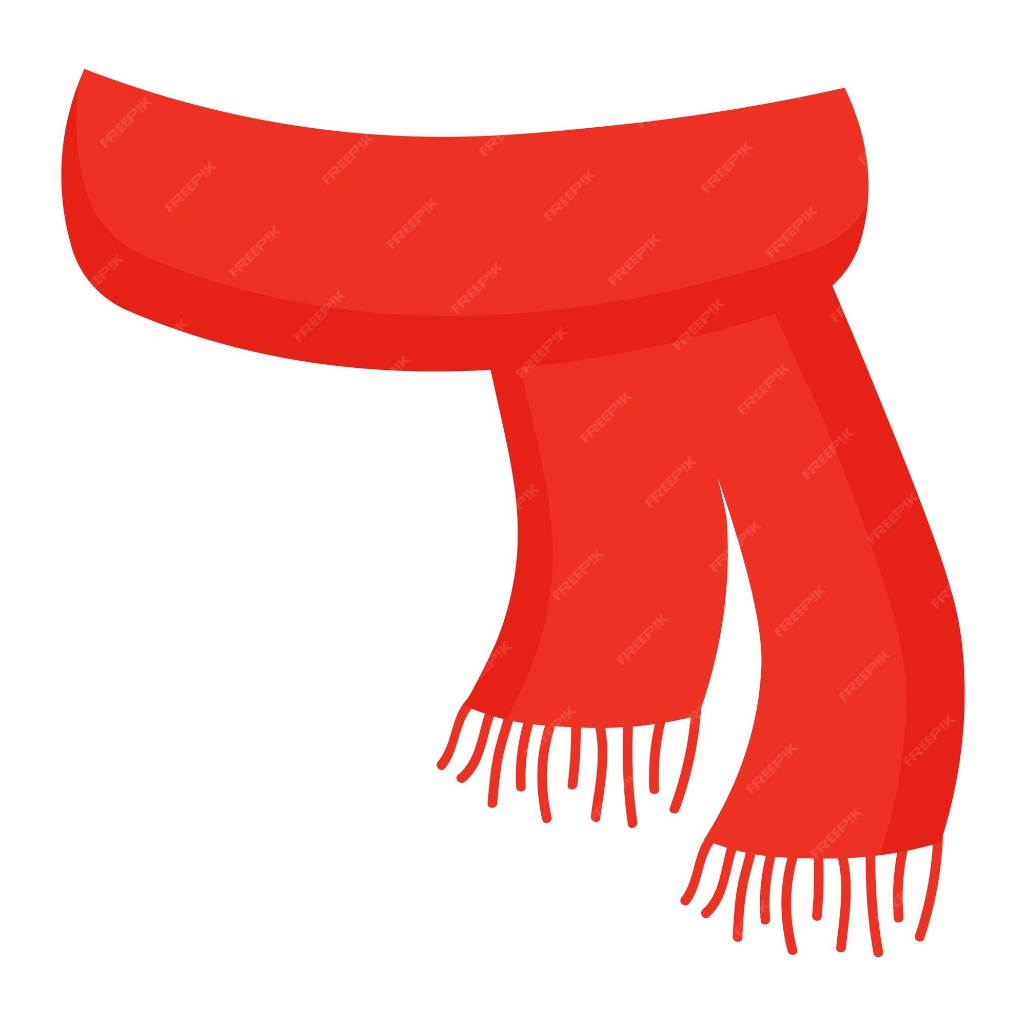 charpe-en-tricot-rouge-illustration-vectorielle-vecteur-premium
