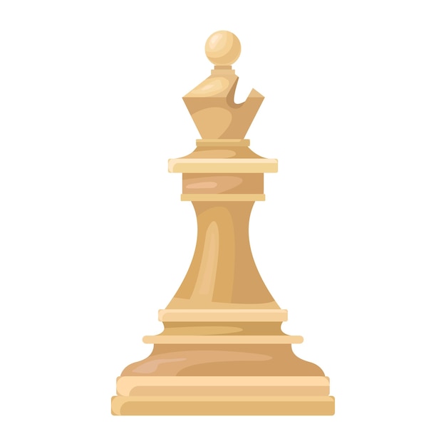 Échecs, évêque, Morceau, Isolé, Vecteur, Illustration