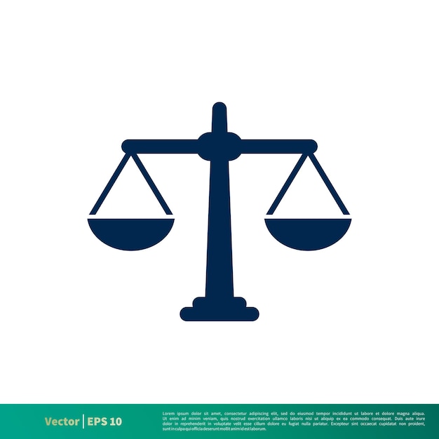 Échelle de la Justice Law Office Icon Vector Logo Template