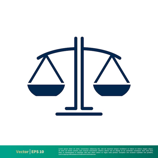 Échelle de la Justice Law Office Icon Vector Logo Template