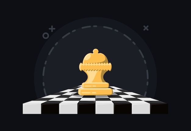 échiquier avec une pièce de reine
