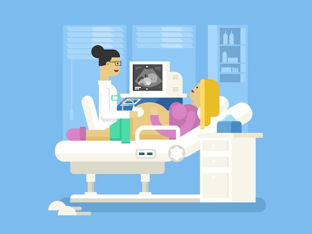 L'échographie d'une femme enceinte