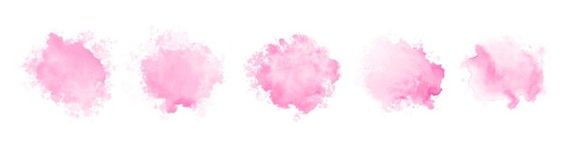 Vecteur Éclaboussure d'eau aquarelle rose abstraite sur fond blanc texture aquarelle vectorielle de couleur rose