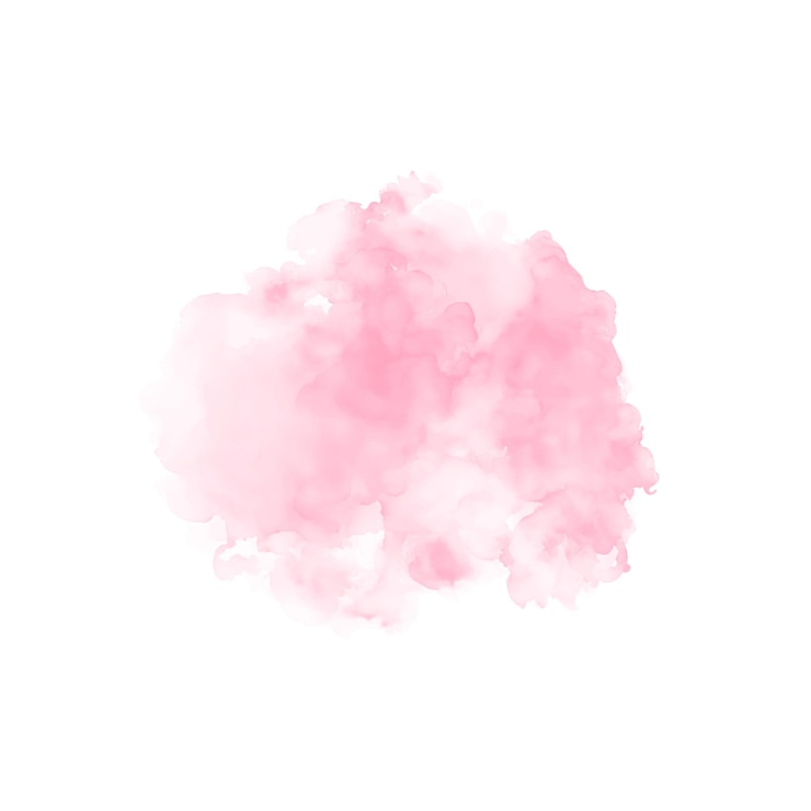 Vecteur éclaboussure d'eau aquarelle rose abstraite sur fond blanc