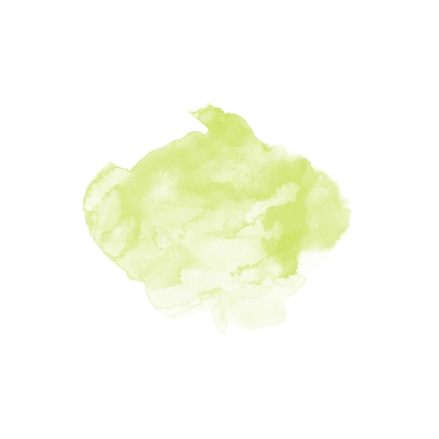 Vecteur Éclaboussure d'eau aquarelle verte abstraite sur fond blanc