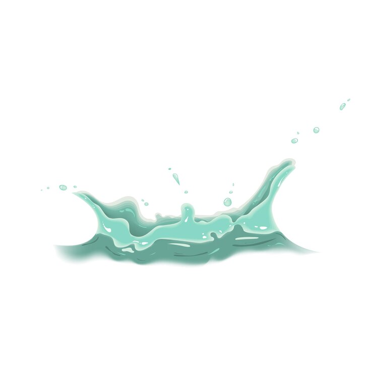 Éclaboussure d'eau bleue