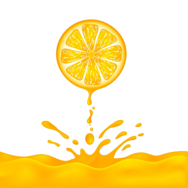 Vecteur éclaboussure de jus d'orange