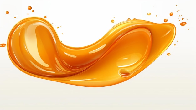 Vecteur une éclaboussure de liquide orange avec des éclaboissures d'orange de liquide orangé