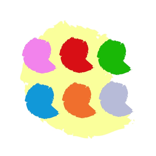 Vecteur des éclaboussures d'aquarelle colorées des coups de pinceau d'aquarelle vectorielle colorée des couleurs de l'arc-en-ciel