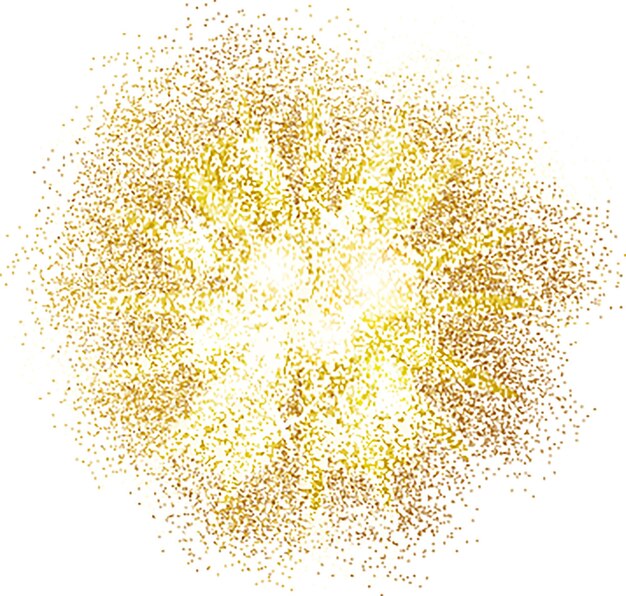 Vecteur des éclaboussures d'or sur fond blanc illustration vectorielle