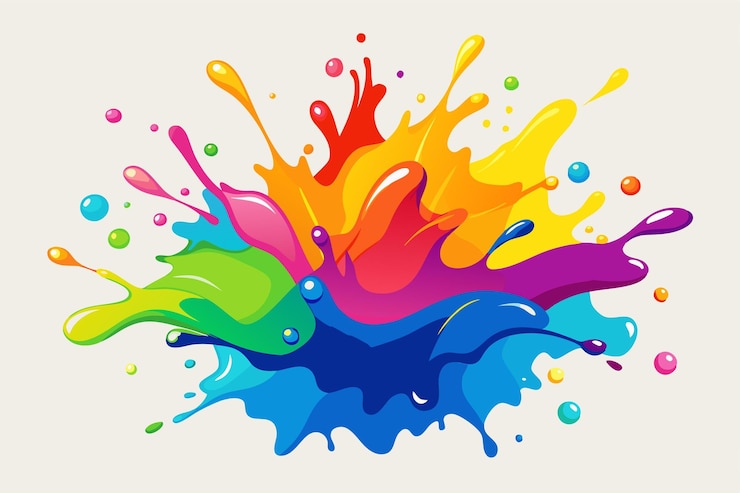 Vecteur des éclaboussures de peinture colorées