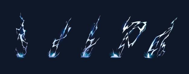 L'éclair de dessin animé illustré