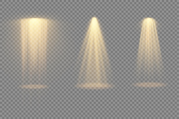 Éclairage jaune vif avec effets de lumière de projecteur de projecteur