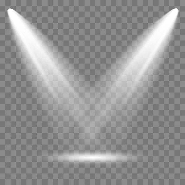 Éclairage de scène, effet transparent. Éclairage lumineux avec projecteur.