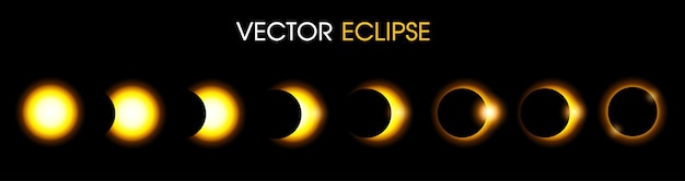 Eclipse solaire du soleil. illustration