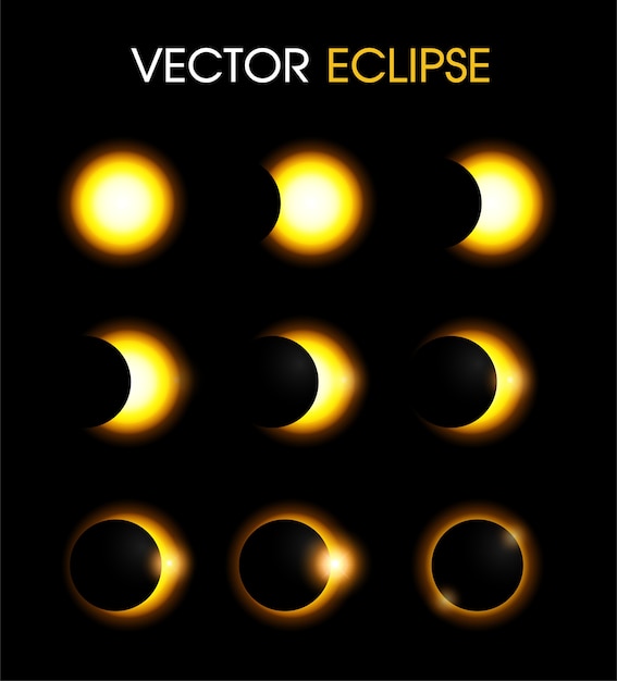 Eclipse solaire du soleil.