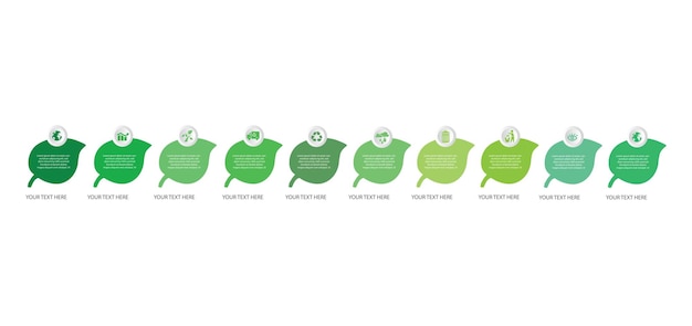 Eco concept avec 10 infographies d'options