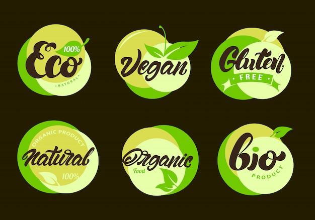 Eco Labels Avec Lettrage