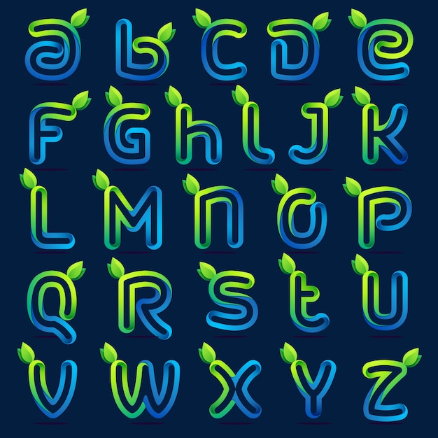 Eco lettres sertie de feuilles vertes et de vagues d'eau.