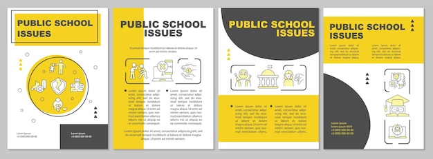 Vecteur l'école publique publie un modèle de brochure jaune