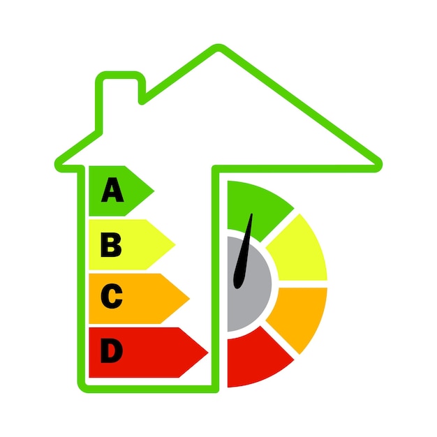 Économie D'énergie De La Maison. Illustration Vectorielle.