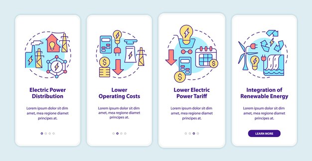 Écran de l'application mobile d'intégration des caractéristiques du réseau intelligent