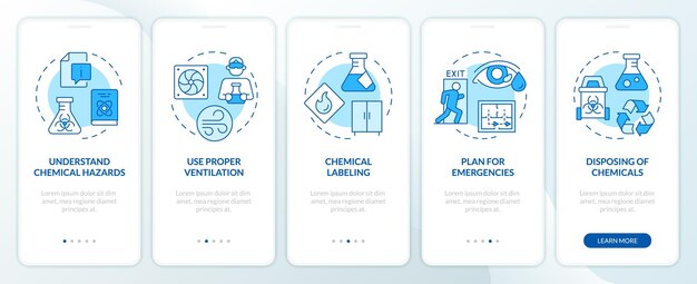 Écran de l'application mobile d'intégration à la sécurité sur le lieu de travail