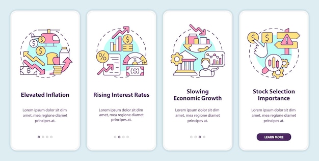 Écran D'application Mobile D'intégration Des Tendances Boursières