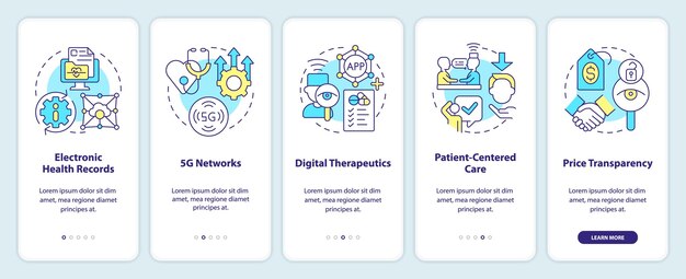 Écran D'application Mobile D'intégration Des Tendances Du Secteur De La Santé