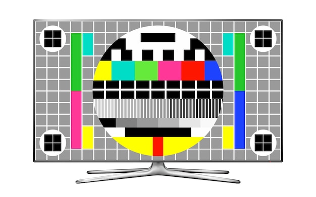 Vecteur Écran de motif de test tv